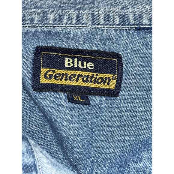 Womens Embellished Denim Blue Jean XL Top Quilt Pin Up Girl Quilter USA Patriot - Picture 11 of 16